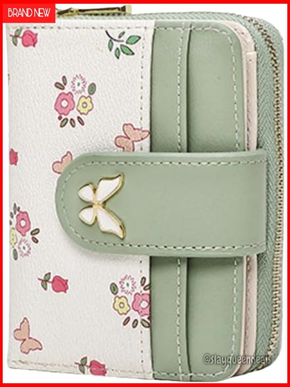Small RFID Blocking Bifold Wallet with Zipper Coin Pocket